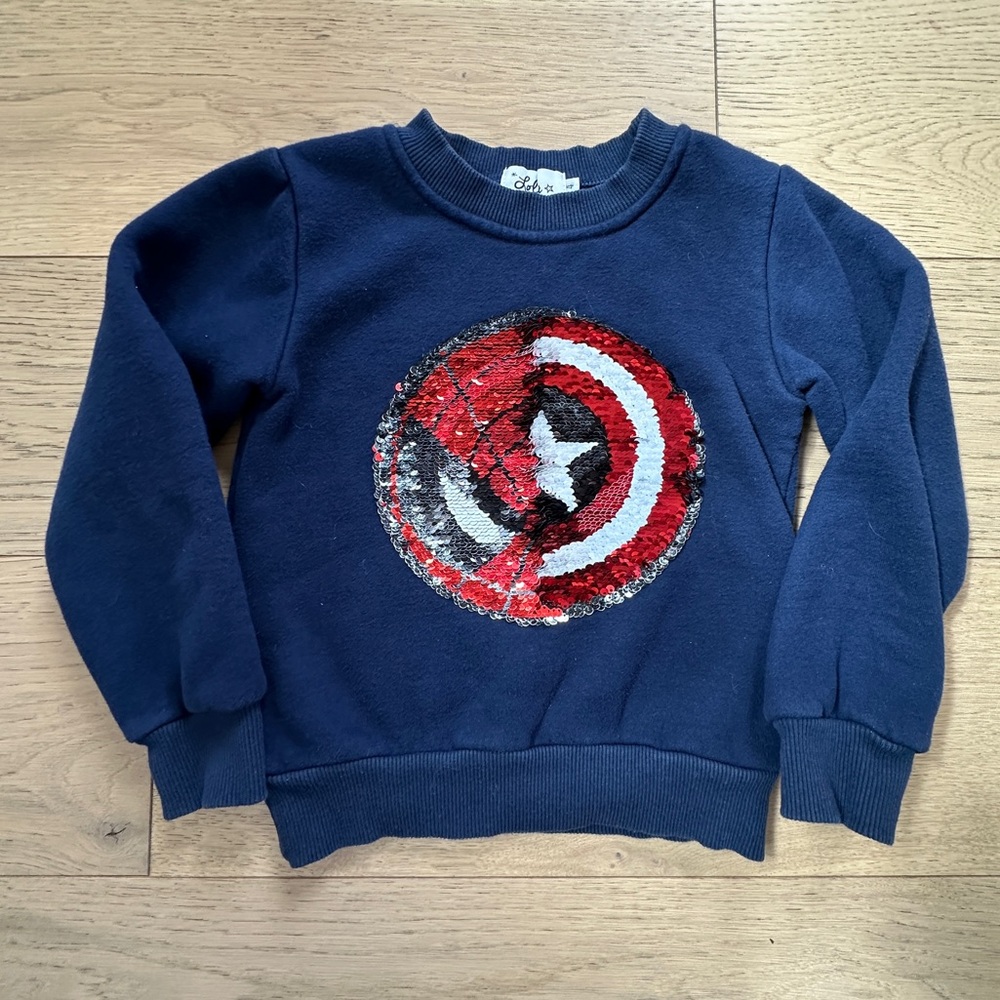 Lola + The Boys Marvel Two-Way Sequin Sweatshirt